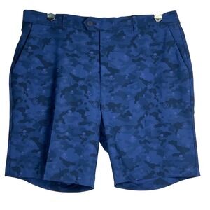G/FORE Mens Blue Camo Skull & X-Bones Golf Shorts Size 36 Performance Activewear